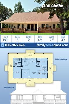 two story house plans with an open floor plan for the front and back of the house