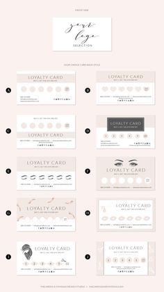 an info sheet showing the different types of font and numbers for each item in this set