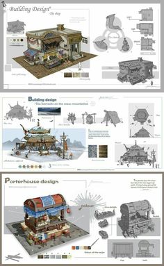 an info sheet showing the various parts of a boat that is in different stages of construction