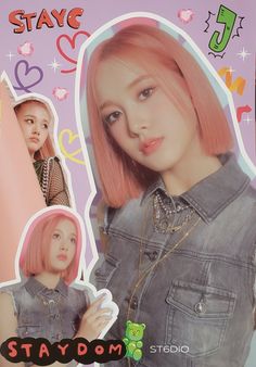 an ad for stay dorm featuring a girl with pink hair