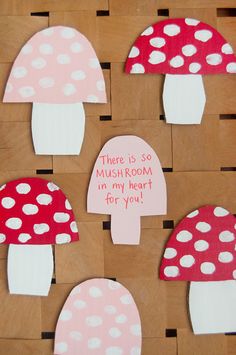 there is so much room in my heart for you mushroom cut out from construction paper