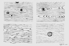 four different types of wood grain patterns