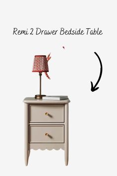 Remi 2 Drawer Bedside Table