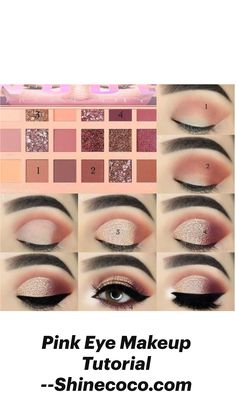 Makeup Products Aesthetic, Matte Make Up, Products Aesthetic, Makeup Order, Natural Make Up Looks, Beginners Eye Makeup, Pink Eye Makeup