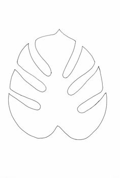 the outline of a monster leaf