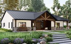 Country Craftsman House Plans, Barn Style House Plans, Country Craftsman, Ranch Style House Plans, Lake House Plans, Craftsman House Plan, Craftsman Style House Plans, Farm Buildings, Barn Style House