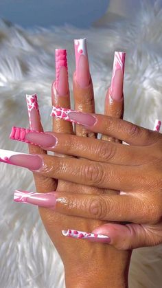 Ombre Acrylic Nails, Exotic Nails, Acrylic Nails Coffin Pink