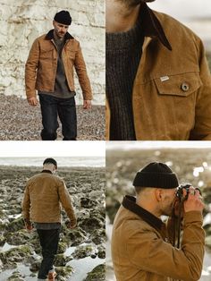 Canvas Jacket Outfit, Canvas Jacket Men, Surf Style Men, Waxed Canvas Jacket, Rustic Outfits, Wax Canvas, Minimalist Rustic, Canvas Jacket, Mens Fashion Rugged