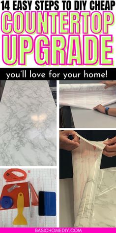 the steps to diy cheap countertop upgrade