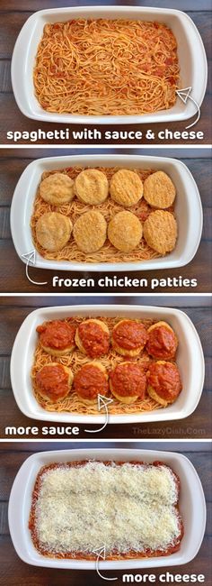 the steps to make spaghetti casserole with sauce and cheese