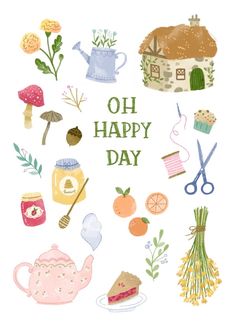 an image of a happy day with various items