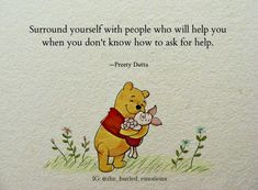 a winnie the pooh quote with an image of a pig holding something in it's mouth