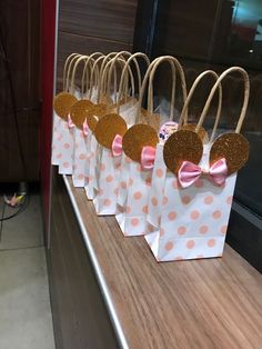 small bags with minnie mouse ears on them