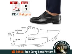 🔥 Get more than 38 sewing shoes patterns +new patterns monthly with Whole Shop Bundle: 👉 https://www.etsy.com/listing/1692898986 Video Tutorial how to print and how to obtain the patterns : https://youtu.be/I3XWHdbdzxc Video Tutorial how to cut leather:  https://youtu.be/ie8RsXjD9o0 I can also offer the shoe last of the model Men's Shoe Pattern - Formal Shoes Patterns - Sewing Shoes Patterns - Oxford Shoes Patterns - Sewing Shoe Patterns PDF - DIY Men's Shoes, all 9 sizes : EUR 39-47 / US 6.5- Shoe Patterns, Sewing Shoes, Men Formal Shoes, Shoe Design, Shoe Last, Shoe Pattern, Men's Shoe, Formal Shoes For Men, Veg Tan Leather