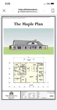 the maple plan is shown in this image