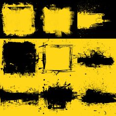 grungy yellow and black background with square shapes