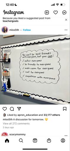 two tweets are posted on the wall above each other, one has an instagram message