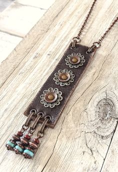 Boho Leather Necklace Hippie Long Necklace Gypsy Style By Olessya Designs @ Etsy Boho Leather Necklace, Embossed Jewelry, Zodiac Constellation Necklace, Constellation Necklace, Etsy Bridesmaid Gifts, Personalized Bridesmaid Gifts, Boho Leather, Bridesmaids Personalized, Zodiac Necklaces