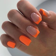 Follow @Brat_Pax for more 💜 #nailsofinstagram #nailart #nails #naildesign #nailideas #nailinspiration Sassy Nails, Classy Acrylic Nails, Orange Nails, Classy Nails, Chic Nails