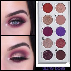 Bling Boss Palette Looks Step By Step, Jaclyn Hill Bling Boss Looks, Jaclyn Hill Vault Palette Looks, Morphe Jaclyn Hill Palette Looks, Bling Boss Palette Looks, Jaclyn Hill Palette Looks, Jaclyn Hill Makeup, Brunette Makeup