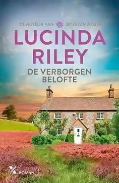 a book cover with an image of a house in the middle of a green field