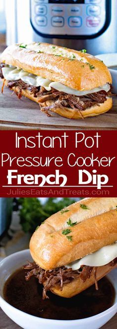 the instant pot pressure cooker french dip is ready to be cooked in the oven