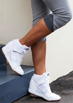 NIKE Dunk Sky Hi #sneakers Nike Outfits, Nike Wedge Sneakers, Nike Free 5.0, Buty Marki Nike, Nike Wedges, Nike Free Run, Wedge Sneakers