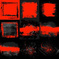 grungy red and black squares are shown in this image