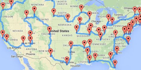 Just in time for the National Park Service's 100th anniversary!​ // map of all 47 national parks road trip National Parks Road Trip, Road Trip Map, Rv Road Trip, Road Trip Routes, National Park Road Trip, Us Road Trip, American Road Trip, National Parks Usa, Road Trippin