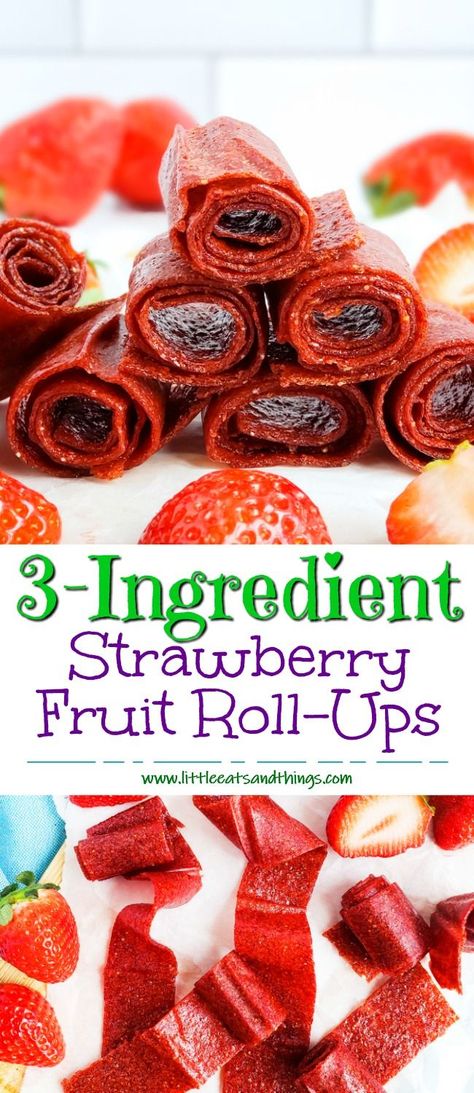 Fun Strawberry Recipes, Dye Free Fruit Snacks, Homemade Fruit Leather Dehydrator, Light Refreshment Ideas Food, Easy To Eat Snacks, Homemade Snacks For The Week, Strawberry Leather Rolls, Vegan Fruit Roll Ups, How To Make Healthy Fruit Snacks