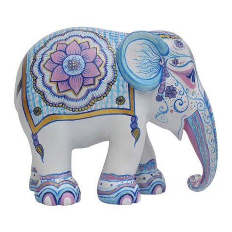 Elephant Parade Indian Blues 20cm Limited EditionThe Indian Blues Elephant was designed by Tavichon Chomtaveevirut for the Hasselt 2012 Parade. The lines whisper how beautiful of this elephant has had as the Indian path. Blue, white and pink are going in beautiful way. New India are presented in the elegant lines along with gorgeous colours. An original Elephant Parade replica is something really special to give and to own. Each elephant is hand-painted by talented artists, part of an exclusive Elephant Indian, Beautiful Elephant, Indian Blue, Elephant Parade, Elephant Sculpture, Asian Elephant, Elephant Painting, Elephant Statue, Elephant Decor