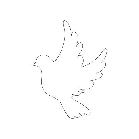 Holy Spirit Dove Template Printable Paper Dove Template, Peace Dove Template Printable, Dove Cutout Template, Dove Template Pattern Free Printable, Dove Outline Drawing, How To Draw Dove, Dove Templates Free Printable, Pigeon Template, Pigeon Printable