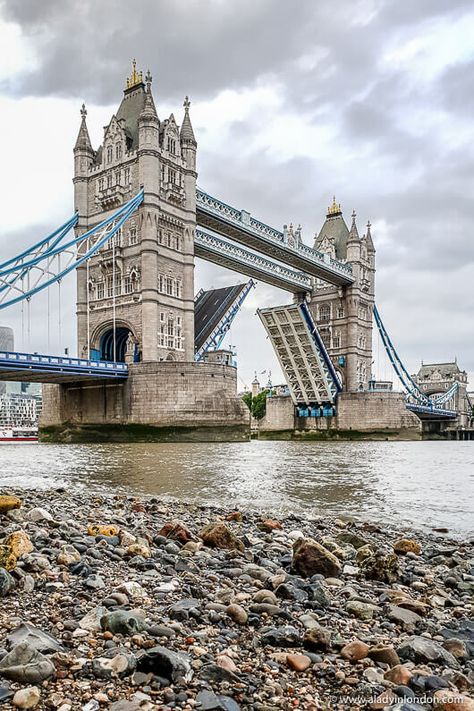 Tower Bridge is one of London’s most iconic landmarks. Click through for more pictures on the A Lady in London blog.    #london #bridge #towerbridge London Walks, Bermondsey Street, Thames Path, Historic London, Historical London, London Streets, Architecture London, London Buildings, Famous Bridges