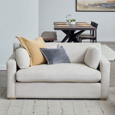 Newfield Upholstered Sloped Arm Loveseat - Sam's Club Corner Loveseat, Loveseats For Small Spaces, Soft Modern, Modern Loveseat, Organization Furniture, Comfy Couch, White Sofas, Sofa Seats, Bench Seat