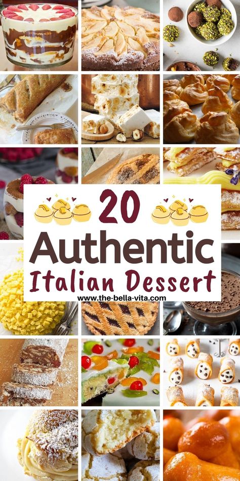 Italian Food Easy Recipes, Italian Recipes Authentic Desserts, Favorite Italian Dishes, Great Italian Recipes, Italian Desserts Authentic, Italy Desserts Italian Pastries, Dessert That Goes With Italian Food, Italian Baked Desserts, Semi Fredo Recipes