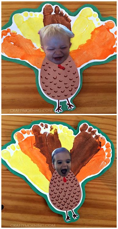 Silly Personalized Footprint Turkey Thanksgiving Craft for Kids - Crafty Morning Turkey Thanksgiving Craft, Footprint Turkey, Kunst For Barn, Høstaktiviteter For Barn, Diy Thanksgiving Crafts, Thanksgiving Crafts Diy, Thanksgiving Turkey Craft, November Crafts, Crafty Morning