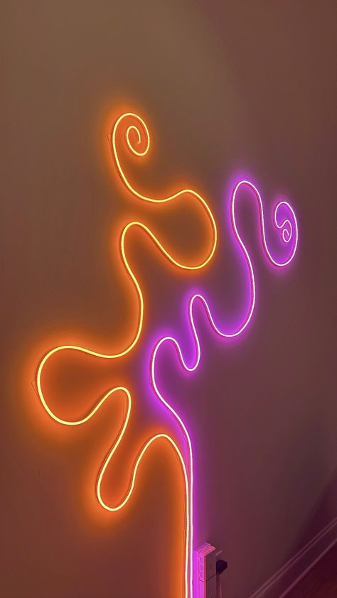 Neon Wall Lights, Neon Light Strip, Neon Lights Bedroom, Flexible Led Light, Neon Bedroom, Lights For Bedroom, Led Rope, Led Stripes, Salon Interior Design