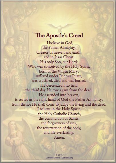 Apostle Creed, Apostle's Creed, Roman Catholic Prayers, The Apostles Creed, Night Kids, Apostles Creed, The Apostles, Kids Ministry, Catholic Religion