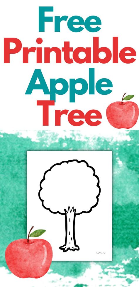 free apple tree printable for apple tree crafts preschool Apple Tree Craft Kindergarten, Build An Apple Tree Preschool, Different Types Of Apples, Apple Tree Activities Preschool, Apple Anatomy Free Printable, Apple Tree Crafts Preschool, Prek Apple Crafts, Fruit Tree Crafts Preschool, Free Preschool Apple Activities