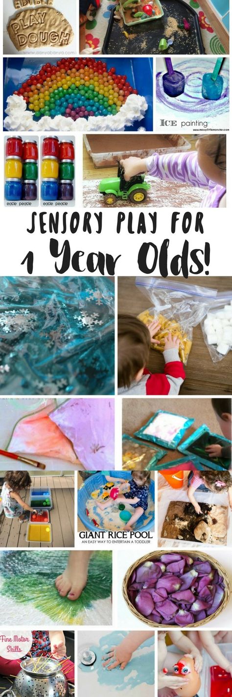 Tons of sensory activities for 1 year olds including sensory bags, sensory bottles, sensory bins, edible sensory play and more! Sensory Activities For 1 Year, Edible Sensory, Edible Sensory Play, Sensory Bags, Baby Sensory Play, Toddler Sensory, Sensory Bottles, Newborn Hacks, Toddler Snacks