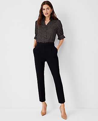 Women’s Business Pants, Business Casual Outfits Patterned Pants, Size 6 Petite Outfits Women, Modern Suit For Women, Work Outfits For Women In Their 40s Office Attire, Women’s Black Dress Pants, Slacks Formal Women, Suit Separates Women Outfit, Black Pencil Pants Outfit