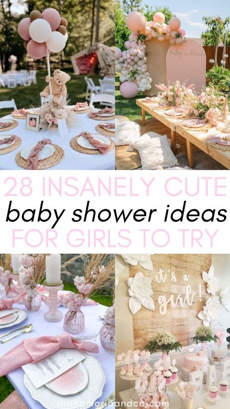 You are going to love these cute baby shower ideas for girls! There are so many decorations and fun food ideas that your guests will obsess over. Home Baby Shower Ideas Decor Girl, Indoor Baby Shower Decor, Baby Shower Inspo Girl, Simple Baby Girl Shower Ideas, Grandma Baby Shower Ideas, Baby Shower Decor Ideas Girl, Baby In Bloom Fall Shower Ideas, Baby Shower Ideas Girl Decorations, Simple Baby Shower Girl