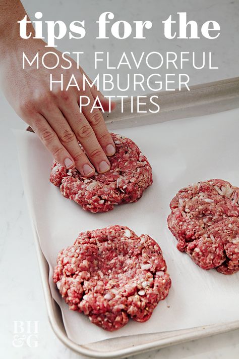 Hamburger Condiments Ideas, Best Hamburger Meat Recipes, Burgers On The Grill Recipes, Hamburger Mix Recipe, How To Make A Good Burger, How To Make The Best Burger, Amazing Burger Recipes, Make Your Own Burgers Patties, Flavorful Burgers Ground Beef