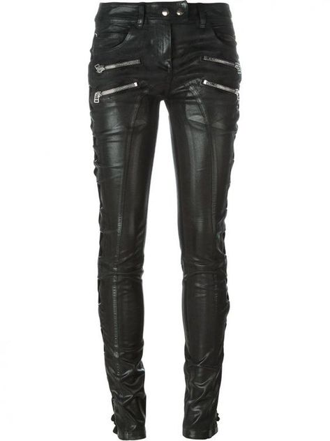 Biker Outfits For Women, Biker Trousers, Hippie Mode, Lace Up Pants, Mode Rock, Bike Pants, Biker Pants, Button Pants, Diy Vetement