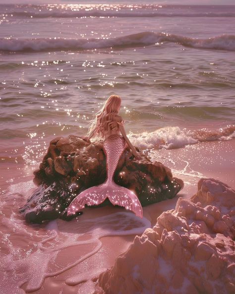 🧜‍♀️🌸 me + ai = perfection . . #mermaid #beach #pink #sea #ai #beautiful #nature #digitalart #aesthetic #midjourney #designmidjourney #love Princess Instagram Aesthetic, Sun Mermaid Aesthetic, Mermaidcore Aesthetic Pink, Dreamy Mermaid Aesthetic, Mermaid Vibes Aesthetic, Pink Siren Aesthetic, Pink Mermaid Tail Aesthetic, Mermaid Life Aesthetic, Mermaid Pink Aesthetic