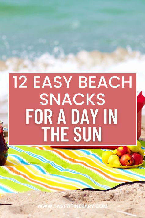 Make your beach day a breeze with our selection of easy snacks for adults! From crunchy veggie sticks to protein-packed energy bites, these beach snack ideas are sure to keep you satisfied and energized all day long. Beach Treats Snacks, Beach Trip Breakfast Ideas, Beach Day Ideas For Adults, Beach Snack Box Ideas, Food Ideas For Vacation, Snacks For Beach Vacation, Packable Snacks For Adults, Snack For The Beach, Foods To Bring To The Beach