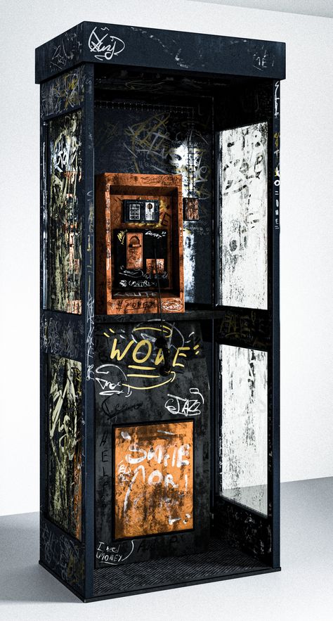 Introducing the 'Dirtiest Telephone Booth,' a model I created and have available for purchase on CGTrader. If you're interested, I also have the clean version uploaded, free from graffiti and dirt. Link : https://www.cgtrader.com/3d-models/exterior/street-exterior/dirty-telephone-booth Digital Painting Tutorials, Diy Phone Booth, Art Development, Telephone Box, Telephone Booth, Speaker Box, Air Bnb, Phone Booth, Ceramics Projects