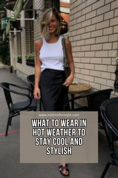 Summer City Walking Outfit, Dress For Humid Weather, Capsule Wardrobe For Humid Weather, Casual Summer Outfits For Hot Weather, Hot Weather Smart Casual, Workwear For Hot Weather, Hot Weather Chic Outfits, Warm Weather Holiday Outfit, Summer Humid Outfit