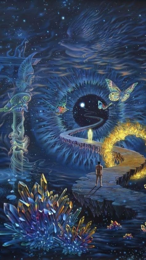 Age of Pisces vs. Age of Aquarius: A Journey Into Collective Transcendence | by Nandini Marson | Medium Tuco Amalfi, Mural Inspiration, Art Visionnaire, Door Mural, Art Hippie, Psychadelic Art, Trippy Painting, Energy Art, Spiritual Artwork