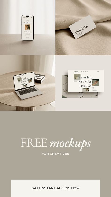 Elevate your branding and gain instant access to FREE mockups for brand designers, web designers and creative brands. Visit MOYO Studio for for designer Photoshop mockup bundles and modern mockups for brand designers and creative businesses! Digital Mockup Design, Brand Mockup Templates, Mock Ups Free Templates, Canva Mockup Templates, Free Mockup Website, Mock Up Templates Free, Phone Mockup Design, Branding Mockup Free, Ipad Mockup Free